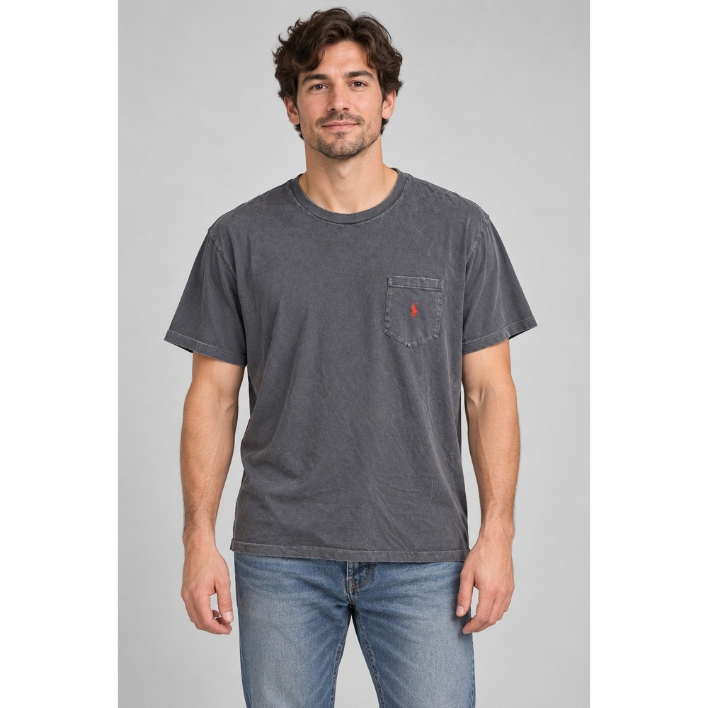 Polo Ralph Lauren Mens Short Sleeve Pocket T-Shirt Faded Black XXL 2709